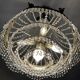 Old hot air balloon chandelier with crystal and bronze tassels