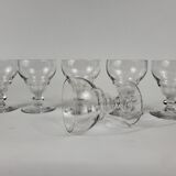 Set of 6 glasses aperitif blown glass