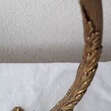 2 bronze and glass lamps