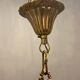 Vintage Bronze & Crystal Beaded Chandelier, 1950s