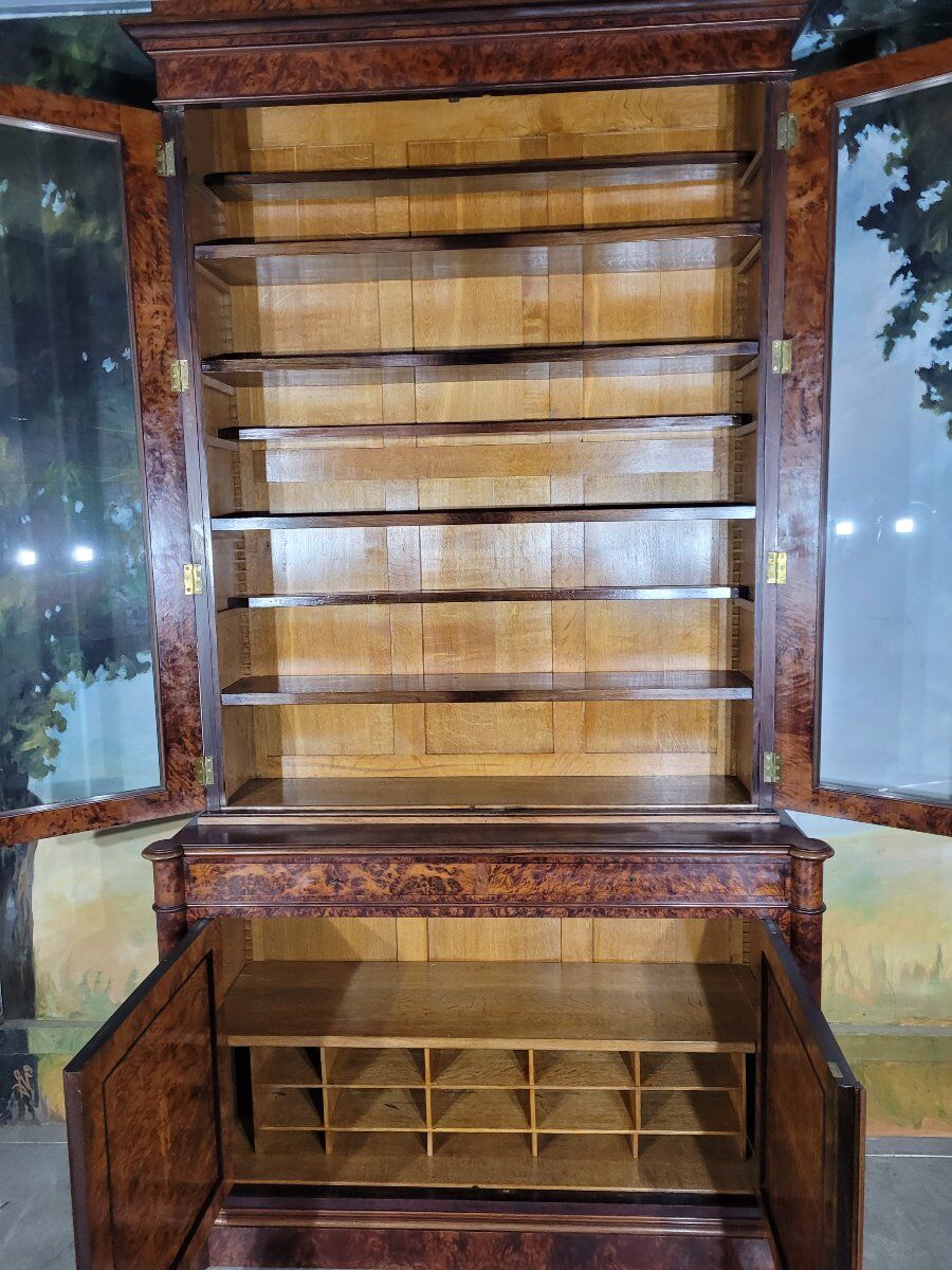 Large mahogany library from the Restoration period.