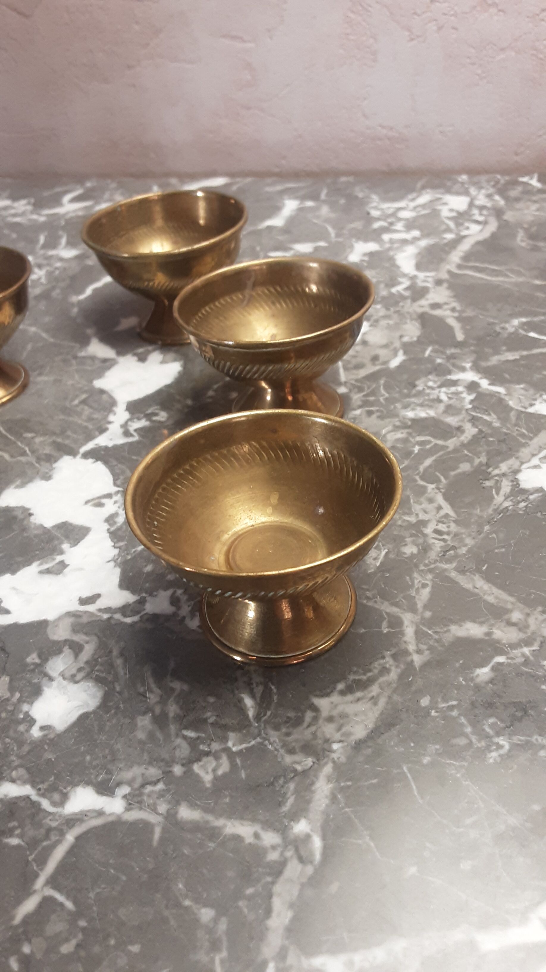 Small brass glasses - vintage