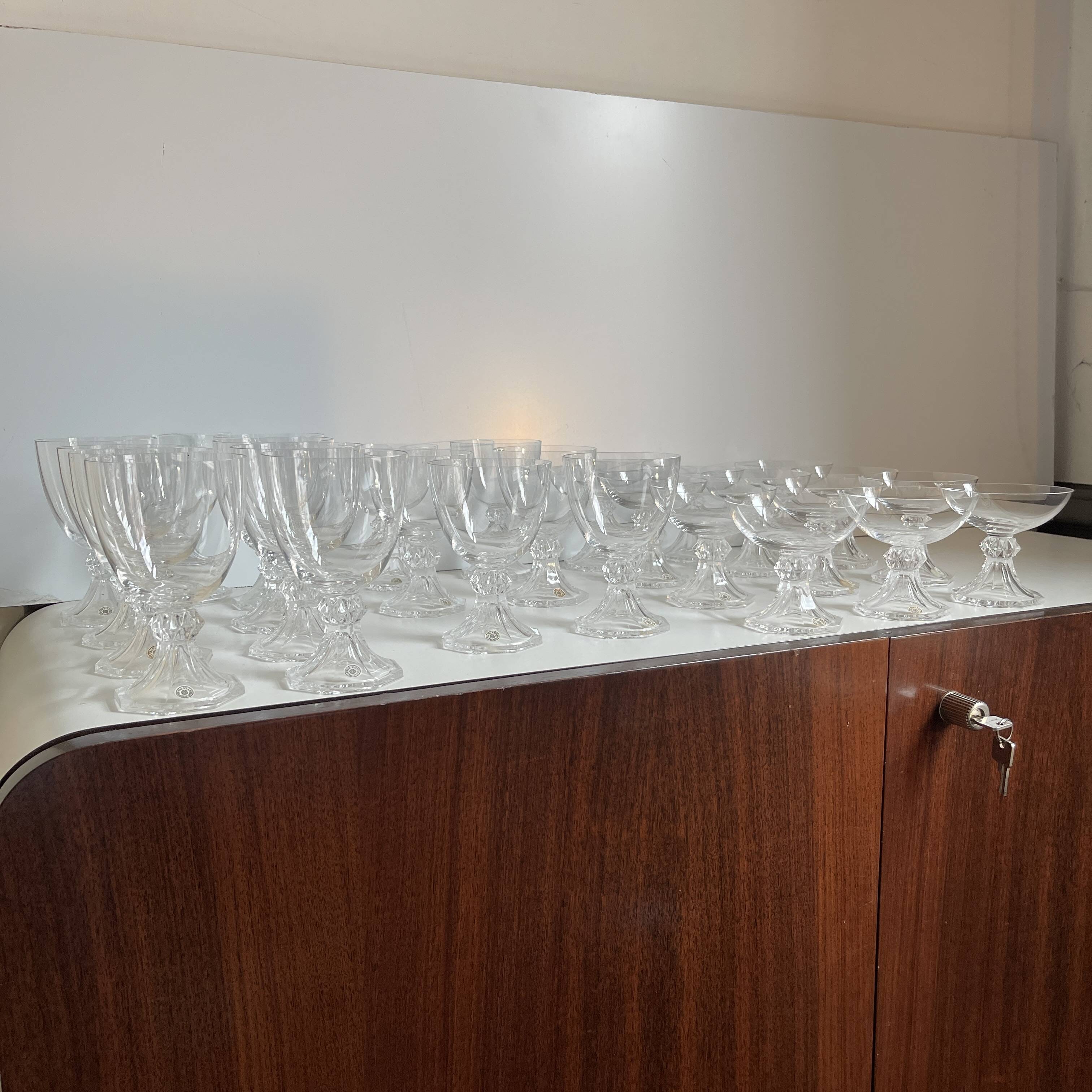 Val Saint Lambert "Yale" crystal service, 1970s