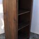 Open storage unit with rustic bedside-type storage