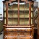 Antique Dutch display cabinet in Baroque style. 18th century.