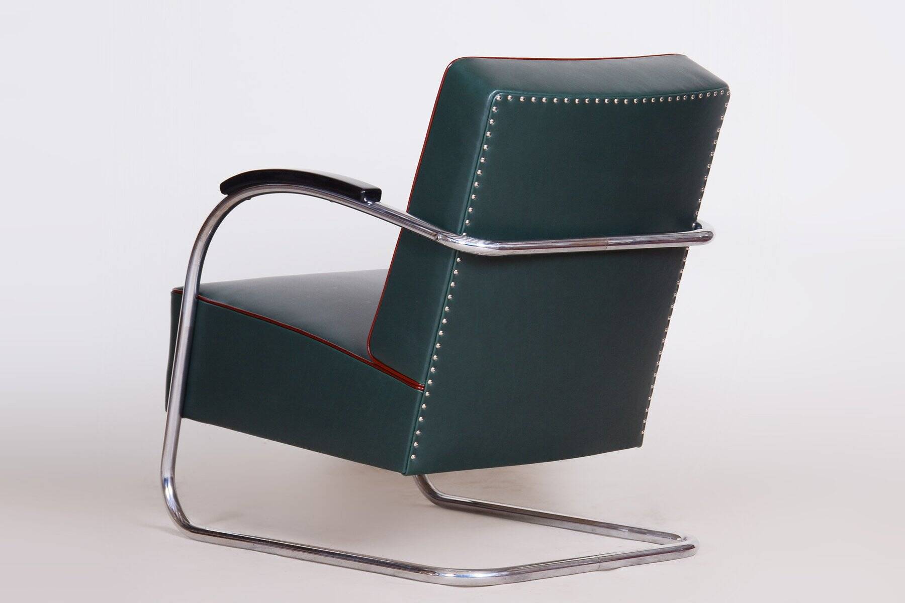 Bauhaus Chrome & Leather Armchair from Mücke-Melder, 1930s