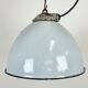 Industrial Grey Enamel Factory Lamp with Cast Iron Top from Zaos, 1960