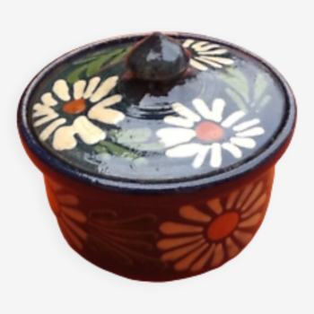 Alsatian ceramic Old terrine (small model) Round shape / Floral decoration