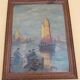 Marine painting oil on hardboard unsigned