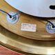 Large circular brass ceiling light, Space Age design, 1970s.