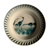 Serving dish in earthenware from Labrut Frères 1900 / Motif hérons