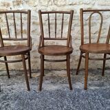 6 mismatched bistro chairs