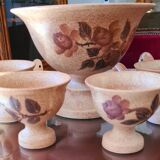 Set of cups and 4 bowls signed Vallauris