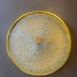 Plafonnier doré en verre de Murano années 70