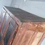 Vintage wooden wardrobe, 4 doors, cloakroom style.