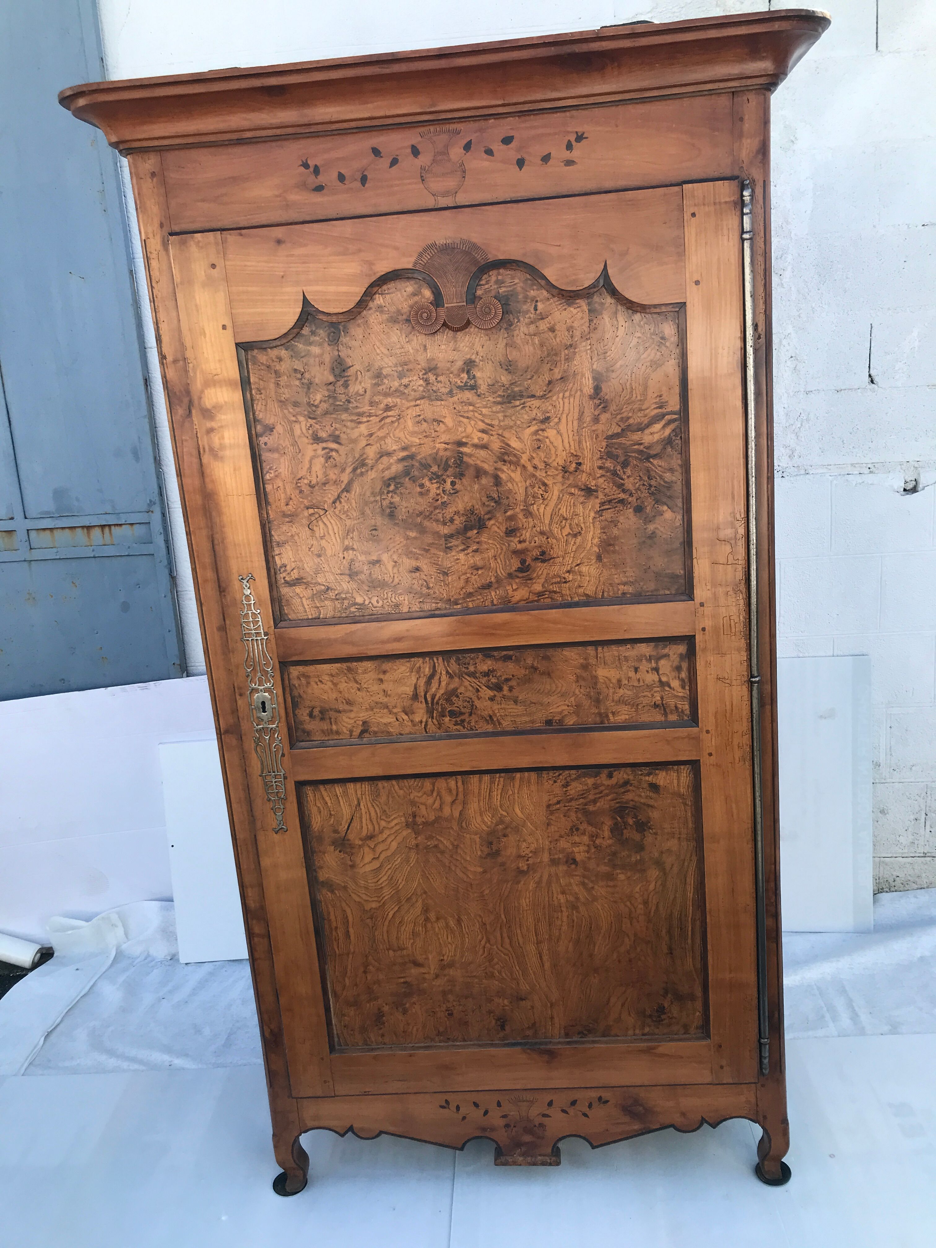 Louis XV marquetry bonnetière 1950s