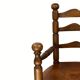 Rustic french farm chair, leather seat ca 1930s-1950s