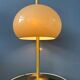 Large vintage brass mushroom space age table lamp