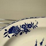 Antique oval Boch platter – “Grand Bouquet” decoration