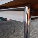 Vintage 60s white formica chrome kitchen table