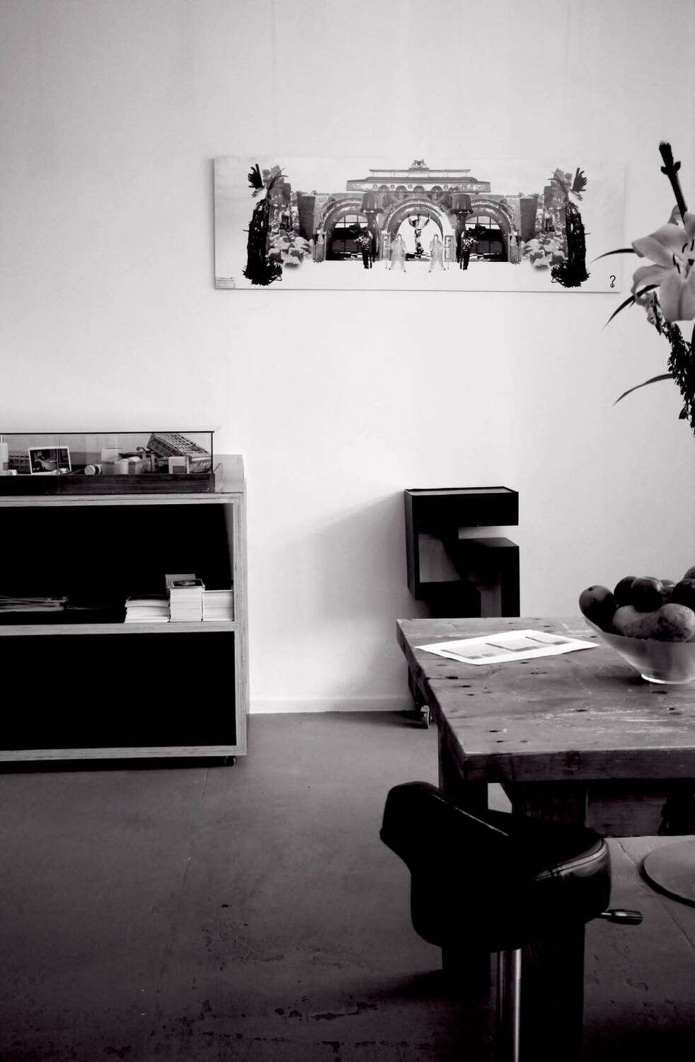 Large black and white artworks / photo collage (160x50)