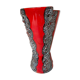 Red vintage ceramic vase