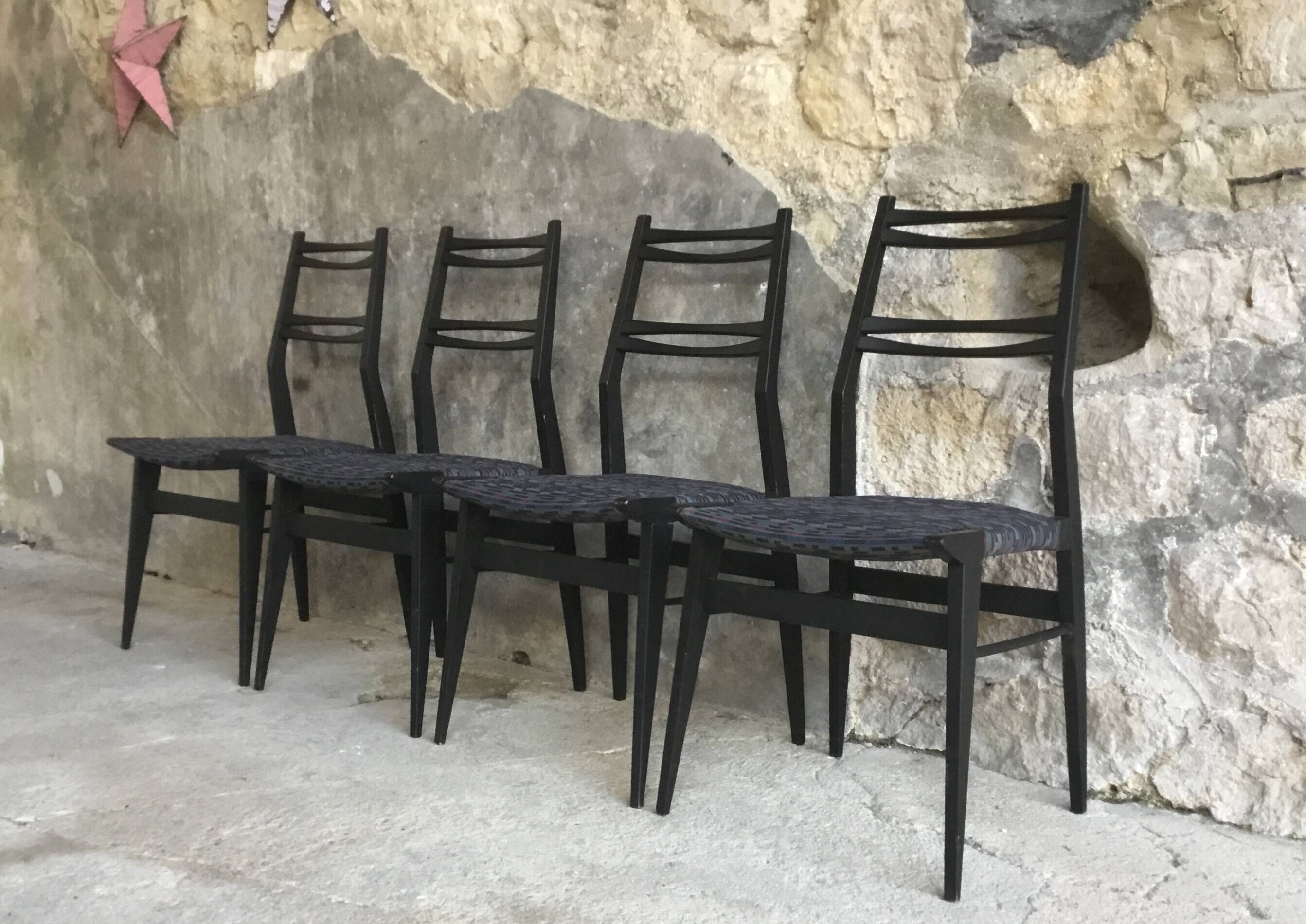 Set of 4 chairs by Alfred Hendrickx for Belform - design 1950
