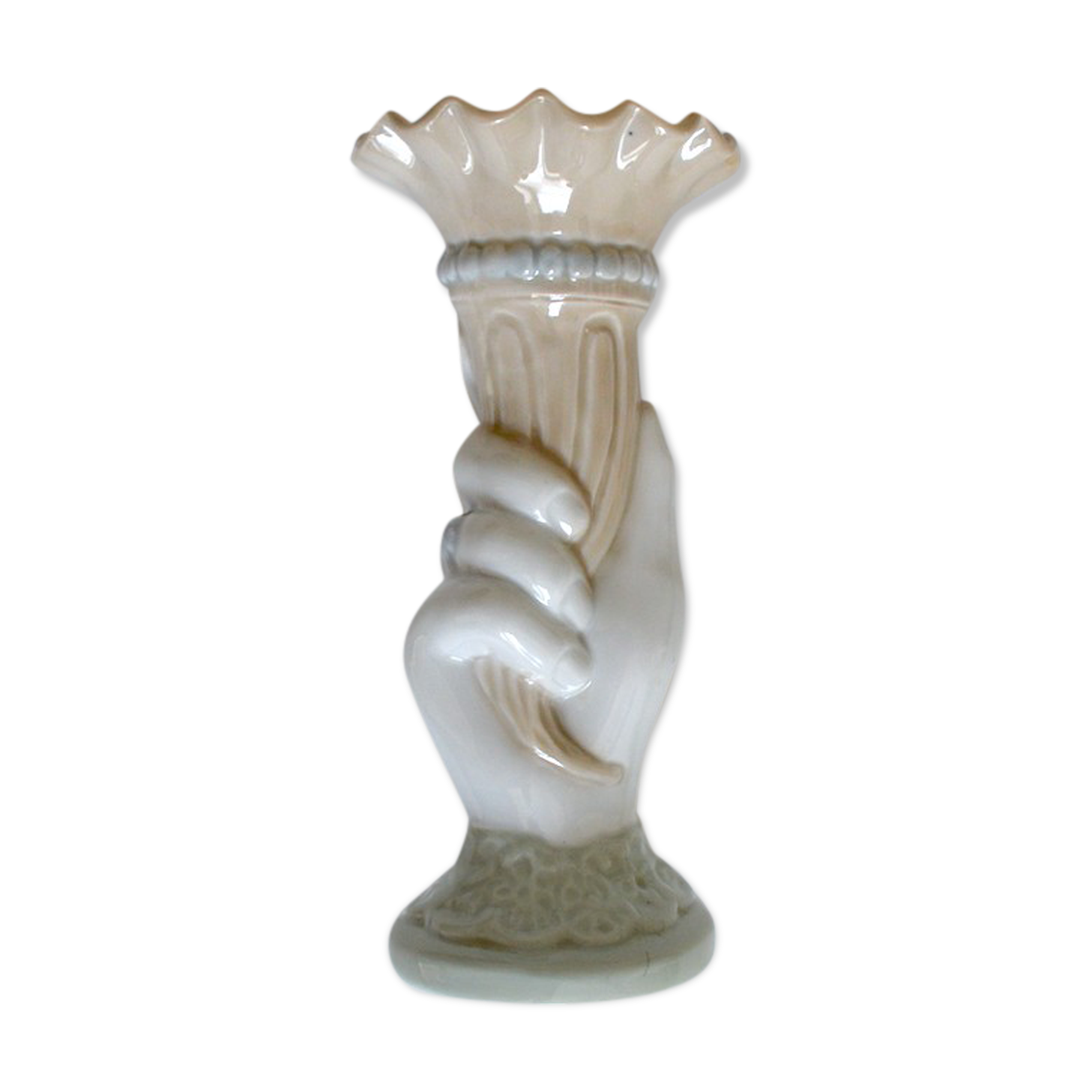 Opaline hand vase
