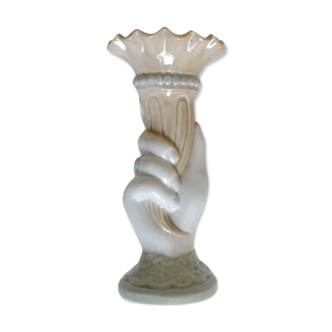 Opaline hand vase