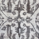 Oriental overdyed vintage persian area rug handmade wool carpet- 200x290cm