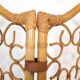 Vintage screen made of bamboo, wicker and leather