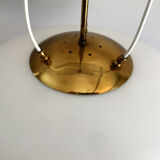 Italian glass and brass pendant lamp, 1950s