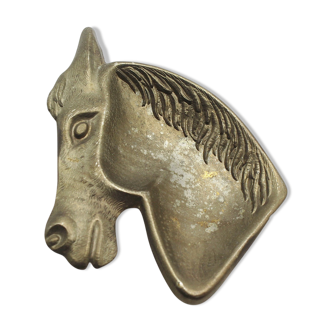 Brass horse ashtray