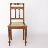 Antique Belgian Chair – Early 20th Century Beechwood Dining Chair