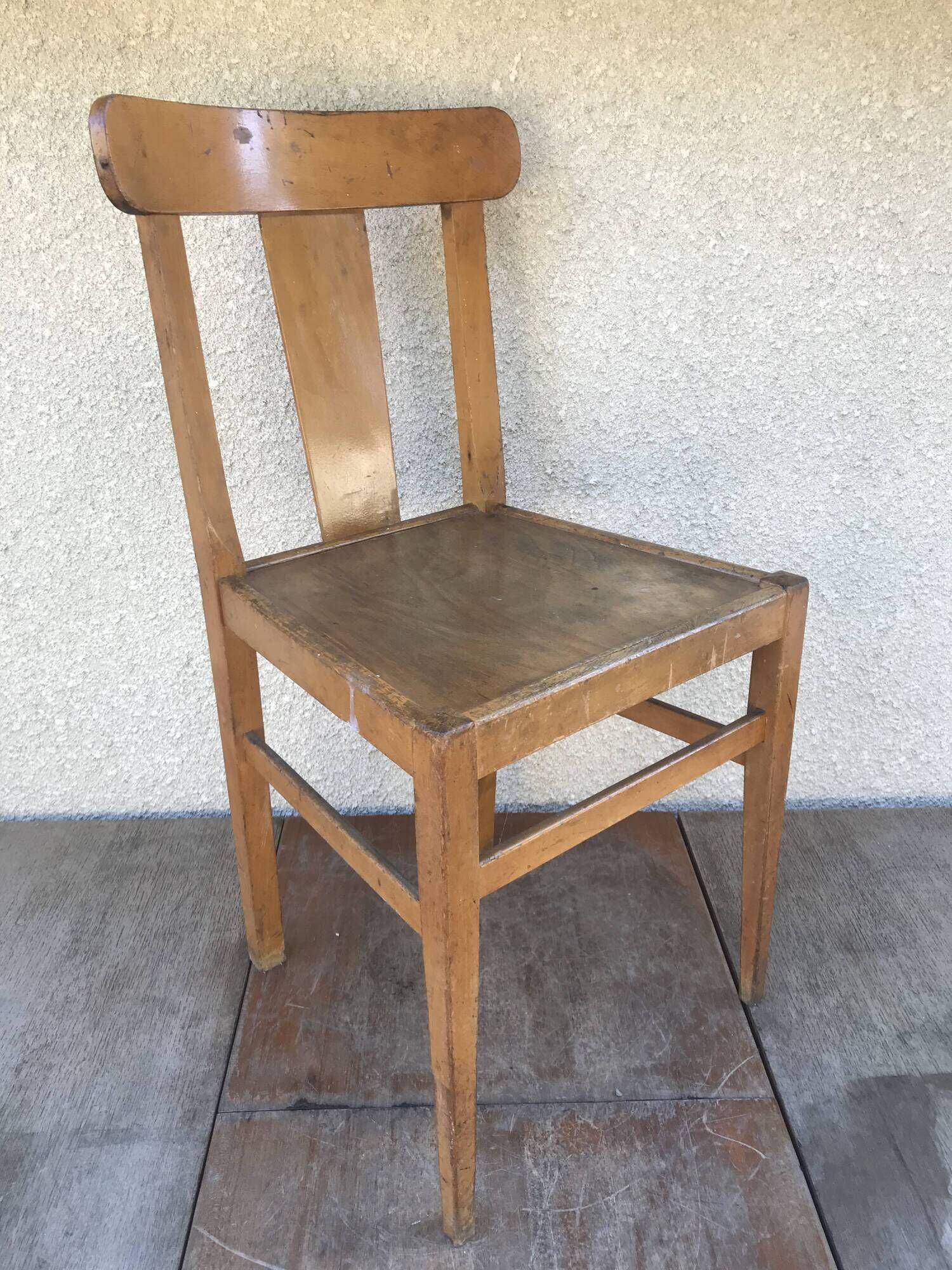 Series of 3 chairs old bistrot 60s vintage