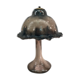 Midcentury ceramic enameled glazed mushroom table lamp