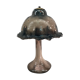 Midcentury ceramic enameled glazed mushroom table lamp