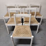 Suite of 6 Carimate chairs by Vico Magistretti
