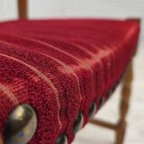 1970s, set of 6 Danish dining chairs, oak wood, furniture wool.