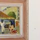 Huile sur panneau suédoise originale « French Street Life » -