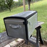 Silver-coloured wooden trunk/chest