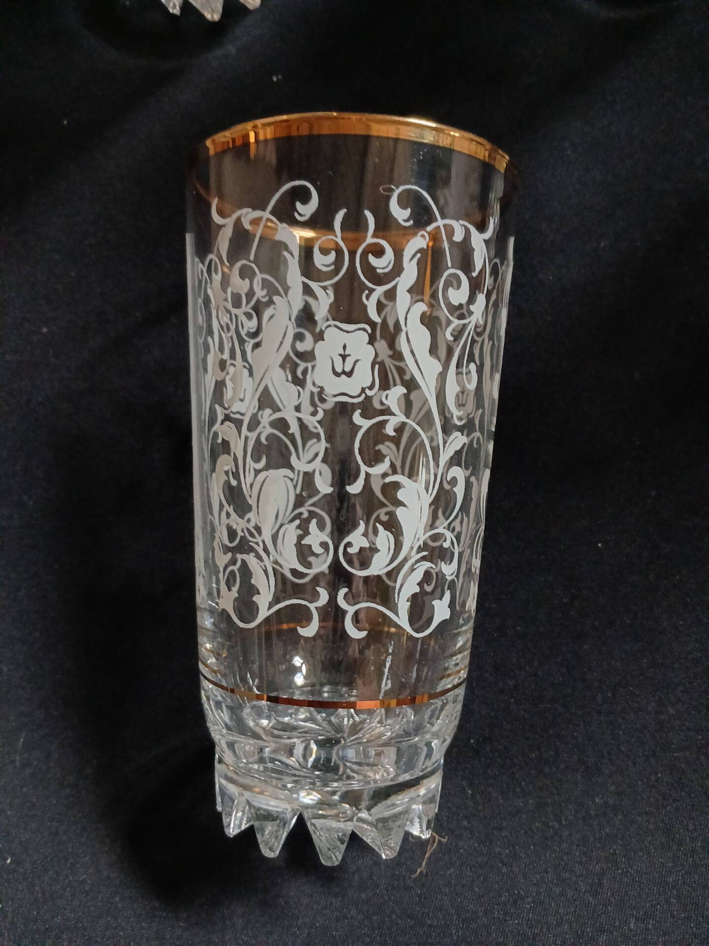 4 vintage water glasses