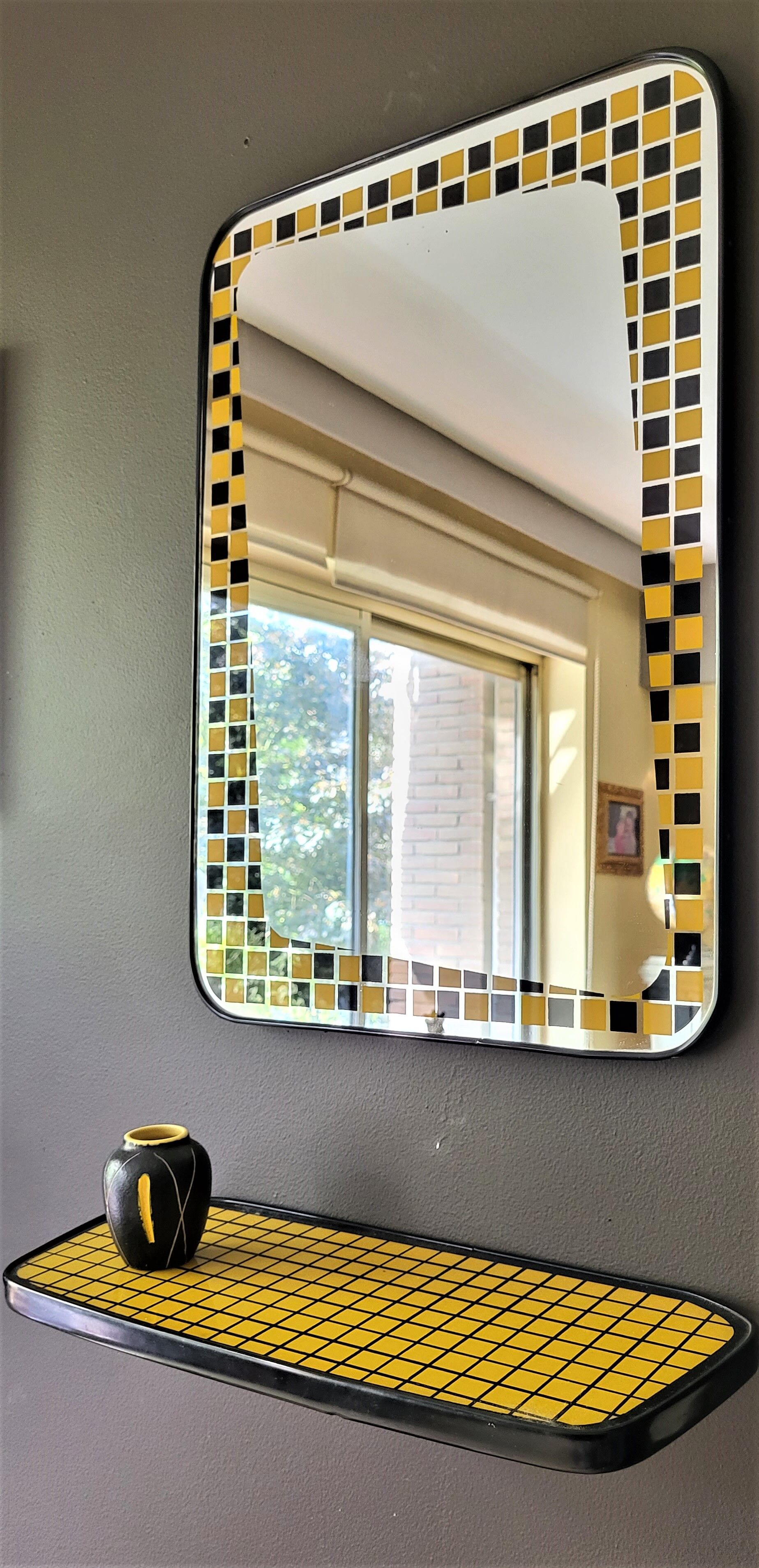 Vintage mirror & tablet 50'60'