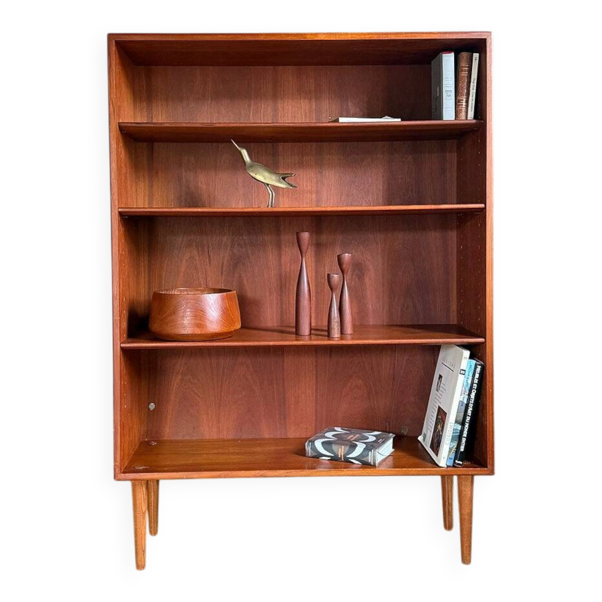 Vintage Scandinavian teak library by Borge Mogensen