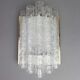 Pair of brass or ice glass wall sconces from Doria Germany 1960s