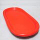Oval red ceramic dish Italy 60s