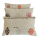Set of Three Vintage Moorish Style Handloom Wool Kilim Pillows