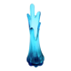 Vase corolle en verre bleu