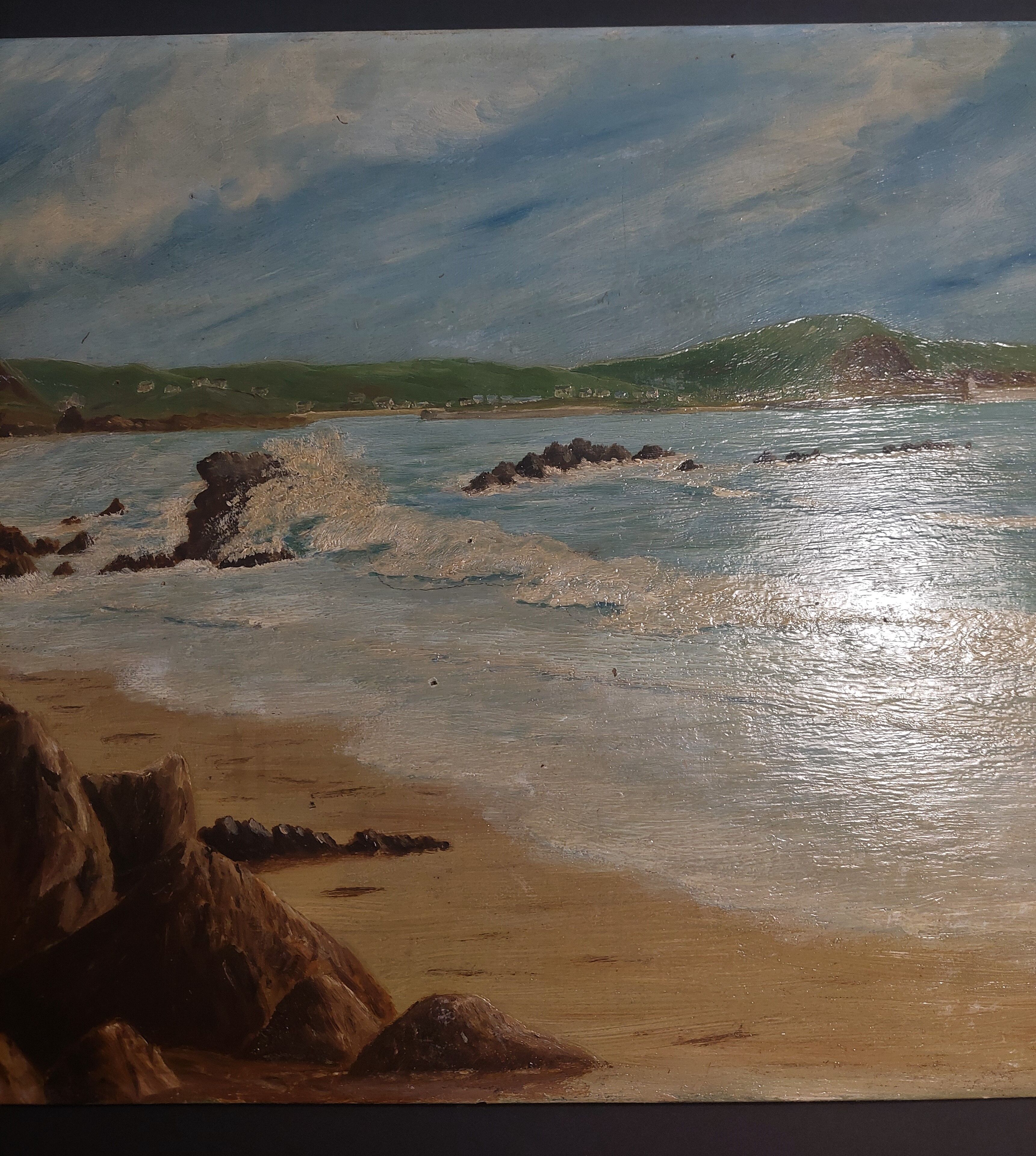 Painting oil on marine panel signed