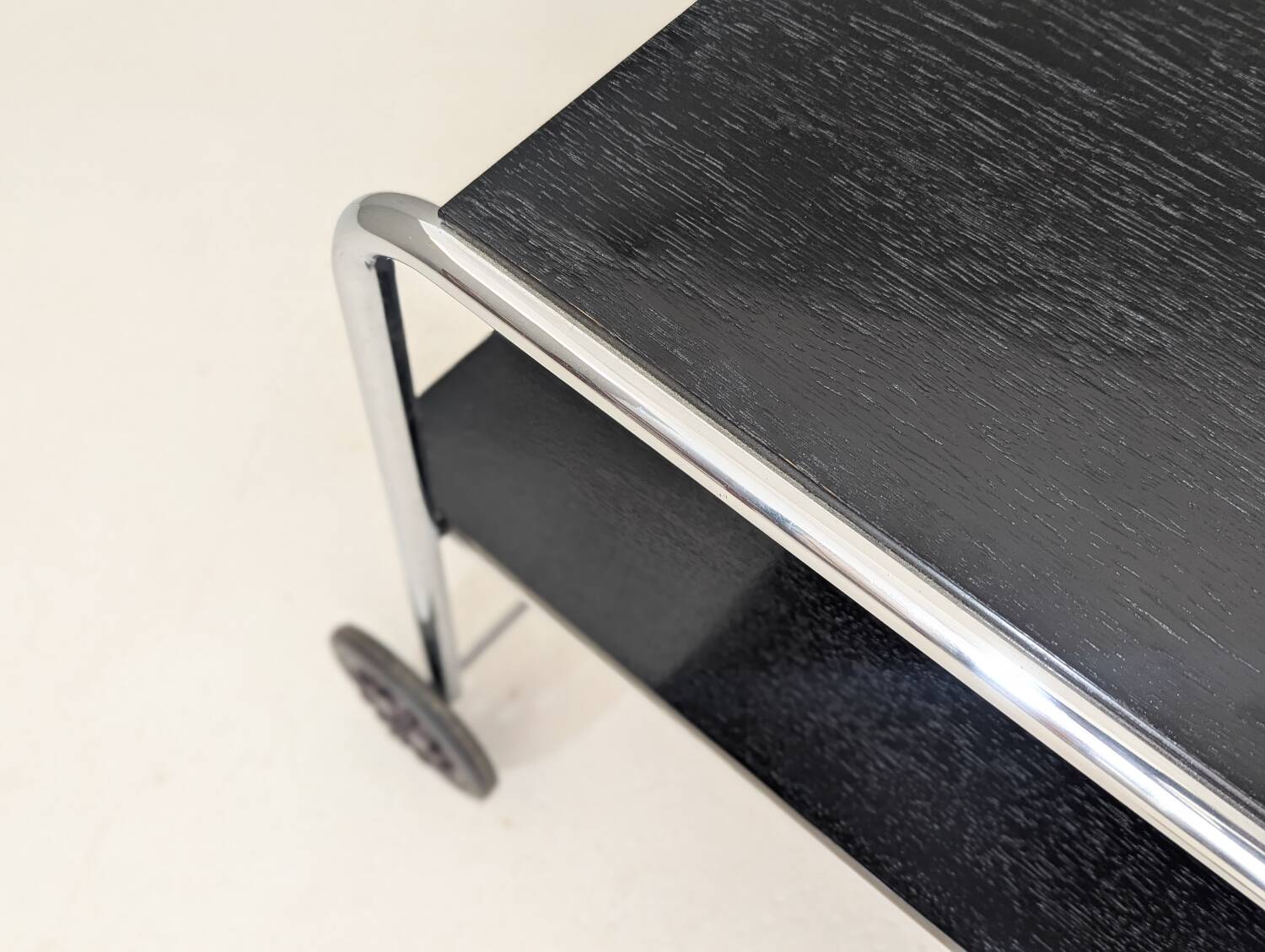 Bauhaus Tubular Steel Serving Cart by Robert Slezák, 1930s